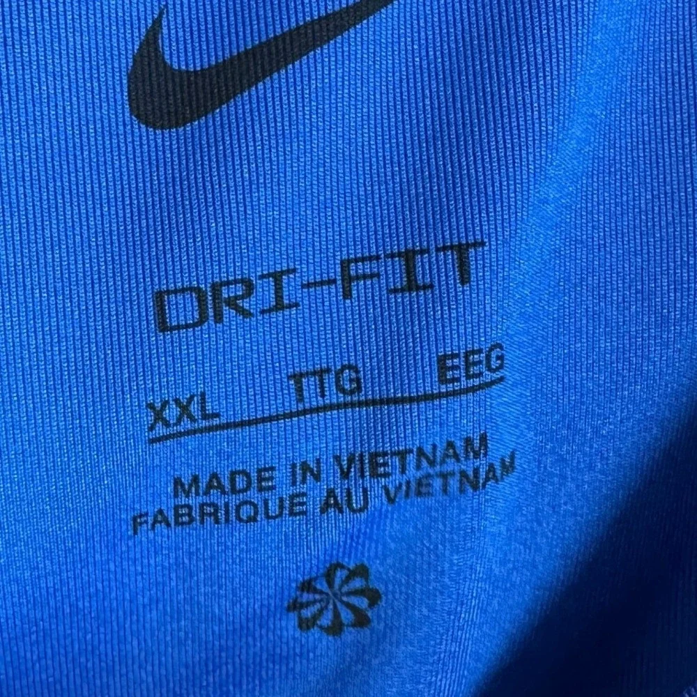 Nike Shorts Mens 2XL Blue Dri-Fit Running Lined Athletic Stretch Waist Swoosh